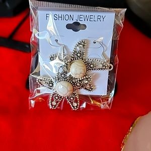 Silver & White Starfish